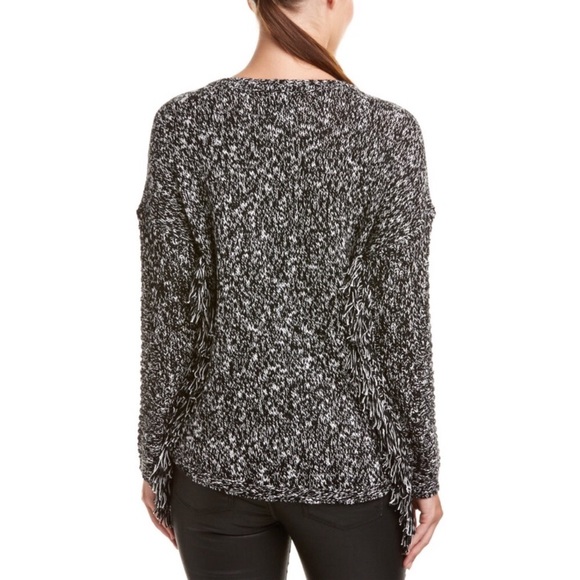{Michael Stars} Fringe-Sleeve Wool-Blend Pullover - Picture 3 of 8
